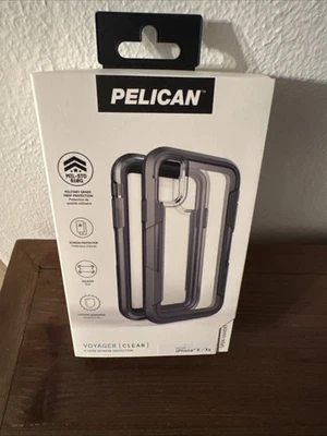Capa Pelican Voyager com Coldre para iPhone X -XS Transparente/Cinza Proteção Extra - Imagem 1 de 4