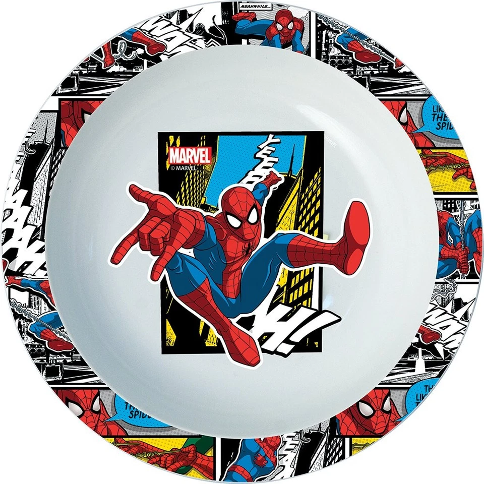 Piatto Fondo Originale Marvel Spiderman in plastica rigida per bambini MARVEL - Immagine 1 di 1