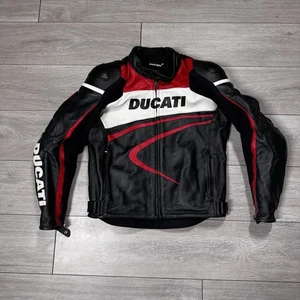 Dainese Ducati D_G Sport 15 C2 Men's Leather Motorcycle Jacket Sz EU 50 UK 40 M - Picture 1 of 23