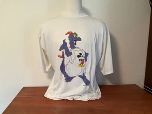 Vintage 80s Disney Figment Imagination Dragon Made USA Short Sleeve Shirt XXL - Picture 1 of 9