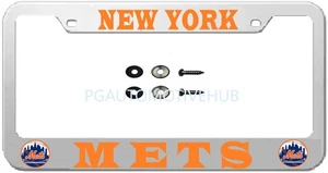 Letras de vinilo cromadas de acero inoxidable para placa de matrícula PARA NEW YORK METS - Imagen 1 de 4