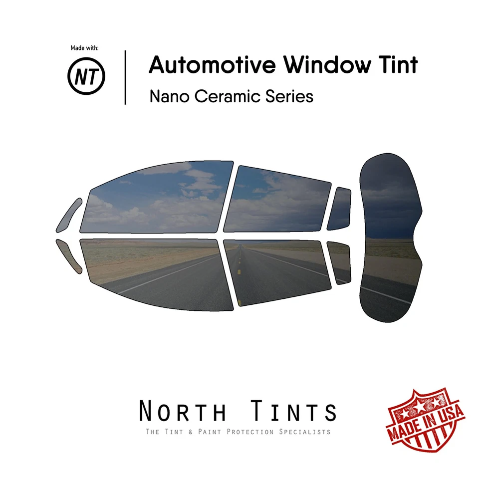 Película de tinte de ventana precortada nano cerámica vidrio automotriz para Nissan Leaf 2011-2017 Foto 1 de 4