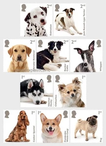 GREAT BRITAIN 2024 PETS DOGS CHIENS MNH SET OF 10 S19446-3 - Picture 1 of 1