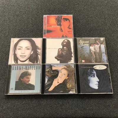 Lot of 7 CD Josh Groban, Sade, Barry Manilow, Celine Dion, Cher, Secret Love Foto 1 de 2