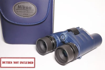 [Almost MINT] Nikon Zoom Binoculars 6-12x24 D CF 6.9° at 6x w/Case From JAPAN - Image 1 of 4