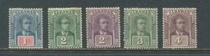 Sarawak 1918-23 various values to 4 cents mint o.g. hinged - Picture 1 of 1