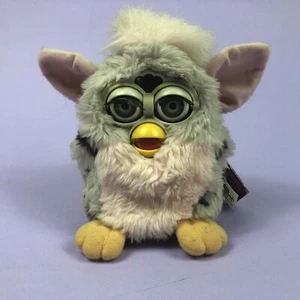 Vintage Furby Electronic Pet G1 Pink Grey Leopard 1990s Tested & Working - Picture 1 of 5