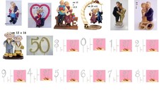Topper cake torta - Numeri strass - Statuine anniversari matrimonio Nozze oro
