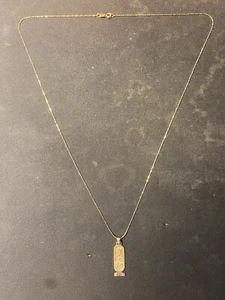 MILOR 18K YELLOW GOLD NECKLACE W/RSA 14K YELLOW GOLD PENDANT - Picture 1 of 6