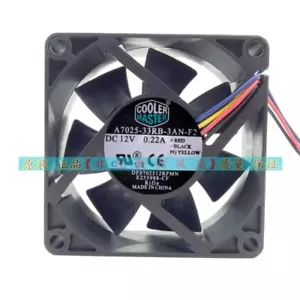 1 PCS COOLER MASTER A7025-33RB-3AN-F2 7025 DC12V 0.22A CPU Power Fan - Picture 1 of 4