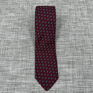 Brooks Brothers Makers cravatte uomo tutte di seta paisley rosso scuro USA - Foto 1 di 7