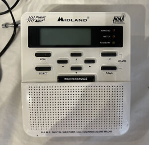 Weather Radio Midland All Hazards Snooze WR- 100 With Power Cord, Tested! Works.