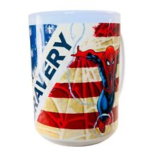 Spider-Man Bravery Mug 15 oz Distressed Flag Superhero Patriotic Marvel Cup