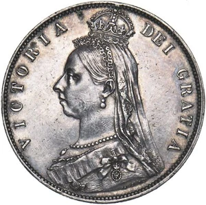 1889 Halfcrown - Victoria British Silver Coin - Very Nice - Picture 1 of 2