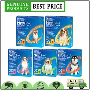 NEXGARD SPECTRA 3 Doses for Dogs Heartworm Flea Worm Treatment FREE AU SHIPPING - Picture 1 of 7