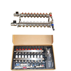 Set collettore riscaldamento a pavimento radiante PEX a 9 rami flusso intelligente 1,6 mm flusso visivo - Foto 1 di 4