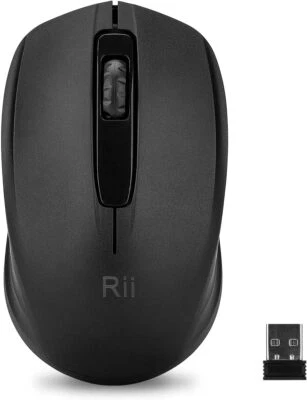 Rii Wireless Mouse, 2.4G Portable Computer Mice for PC, Laptop, Black  - Image 1 of 4