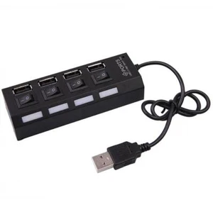 USB Splitter 4 Port Expander Docking Stations USB 2.0 Hub Adapter for Laptop - Picture 1 of 10