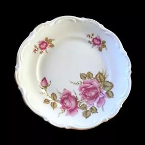 Piatto per insalata vintage June Rose Mitterteich Baviera Germania 7 3/4 - Foto 1 di 6