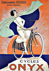 Art Ad   French Art Deco Bicycle  Onyx  Cycle Bike  Poster Print