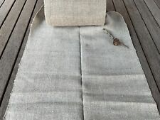 Antique Handwoven Linen Fabric Old European Homespun Textile Primitive Roll 3 yd