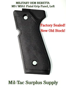 US MILITARY OEM BERETTA M9 / M9A1 Pistol Grip Panel, Left, Factory Sealed *NOS* - Picture 1 of 6
