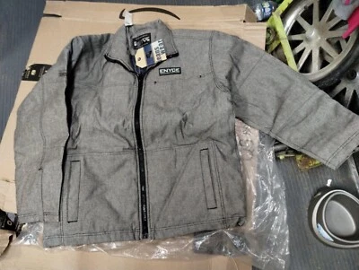 NUEVO CON ETIQUETAS NUEVO DE COLECCIÓN ENYCE Hombres Denim Negro Cremallera Jean Chaqueta XL Y2k Hip Hop Foto 1 de 4