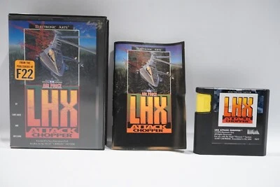 Sega Genesis LHX Attack Chopper Complete w/ Manual and Case FREE SHIPPING CIB - Image 1 of 4