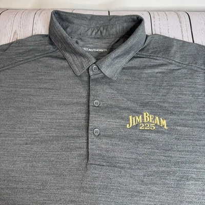 Camisa Polo Jim Beam 225 Informal Beber Whisky Gris Manga Corta Para Hombres XL Foto 1 de 4
