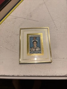 Vintage 1991 Nursing Stamp Framed SES 4 Cent US Postage DC 1961 Post Stamp RARE - Picture 1 of 5