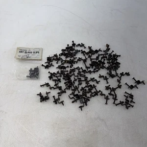 Riesiges Set - 80 - Glashalter verstellbare Clips für mehrere Stärken bronziert - Bild 1 von 8