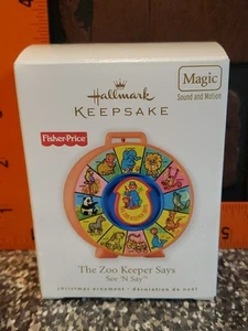 GENUINE Hallmark Keepsake Zoo Keeper Says See N Say Fisher Price 2010 - Picture 1 of 8
