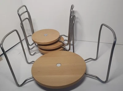 IKEA Juego de 4 Soportes de Plato/Cuenco Ajustables Variera 3 Pequeños 1 Grandes Foto 1 de 4