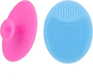 Face Scrubber,2 Pack Soft Silicone Scrubbies Facial Rose Pink+blue; 2 - Picture 1 of 7