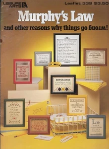 Murphys Law quotes, Crossstitch - Leisure Arts 1984 #339 - Picture 1 of 4