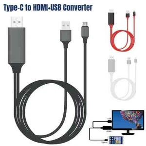 USB-C auf HDMI 4K Kabel Konverter Typ-C Adapter für HD TV mit USB 3.1 Strom - Bild 1 von 12