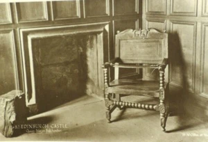 Edinburgh Castle Queen Mary Bedchamber gedruckte Postkarte (A4) - Bild 1 von 3