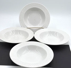 Linen N Things Oneida Basketweave Soup Bowls - Picture 1 of 4