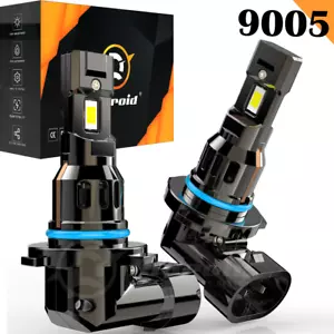 2x RIDROID CANBUS 100W 9005 LED Headlight Super Bright Bulbs 10000LM High Beam - Picture 1 of 12