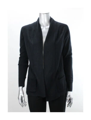 Cárdigan Mercer Street Studio Negro Manga Larga Cuello Chal Frente Abierto S Foto 1 de 2