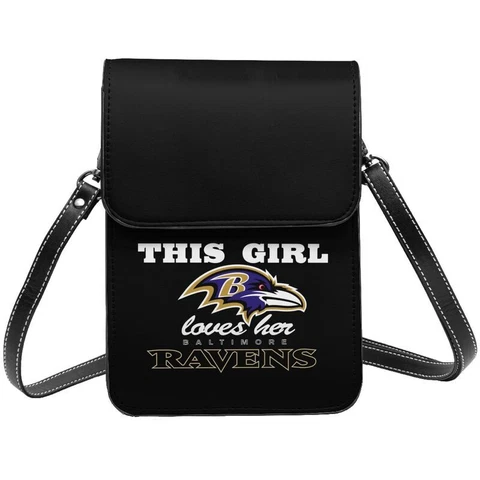 This Girl Loves Her Baltimore Ravens Cell Phone Purse The Single Shoulder Bag Cover