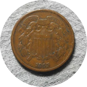 elf Two Cents 1865 Civil War D265 - Picture 1 of 2