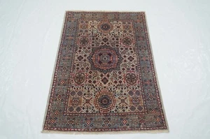 3 x 4 ft Gray Mamluk Afghan Hand Knotted Wool Medallion Small Area Rug - Picture 1 of 16
