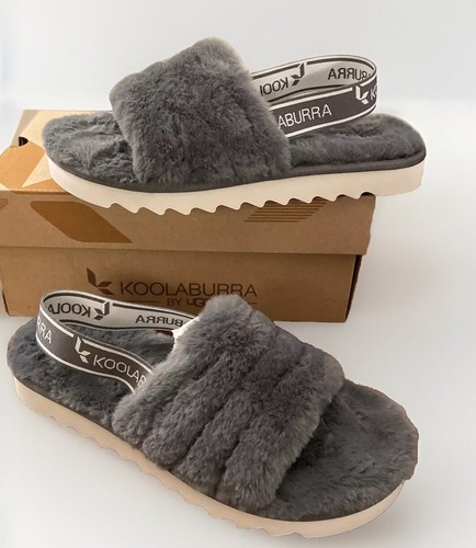 KOOLABURRA BY UGG KIDS FUZZN STING 1113931K TAGLIA 5 DIAPOSITIVE AUTENTICO NUOVO