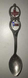 Vintage United States Texas Souvenir Spoon With State Outline And Flag Charms - Picture 1 of 4