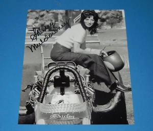 SHIRLEY MULDOWNEY NHRA DRIVER SIGNED 8X10 PHOTO coa - Picture 1 of 1