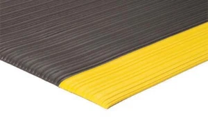 Ribbed foam  3/8"  Yellow Border Matting Remnants Different Size Choose Size. - Picture 1 of 1