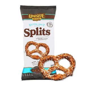Unique Snacks Extra Salt Splits Pretzels Original Split-Open Pretzels Delicio... - Picture 1 of 7