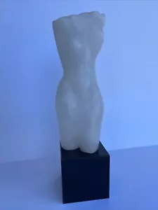 VINTAGE STONE CARVING SCULPTURE NUDE TORSO FEMALE WOMAN MODEL MODERNISM WOMEN - Picture 1 of 15