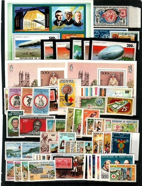 Буркина-Фасо новый на петлях и NH наборы и S/S лот. (Каталожная стоимость $93,85) - Изображение 1 из 1